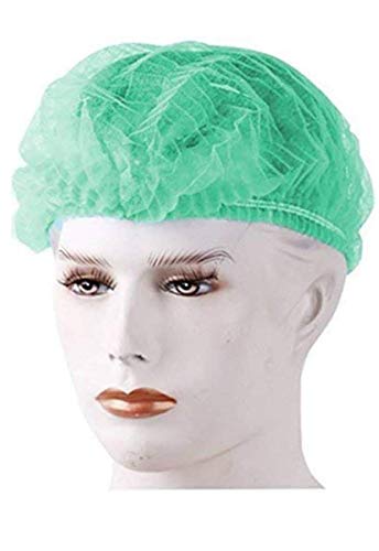 Dargar's Disposable Bouffant Caps for Surgical, Restaurants & Home Use, 50 Pieces, (Green)