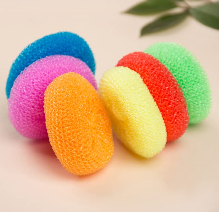 Dargar's Nylon Plastic Scrubber Scrub Sponge (Big, Pack of 10)