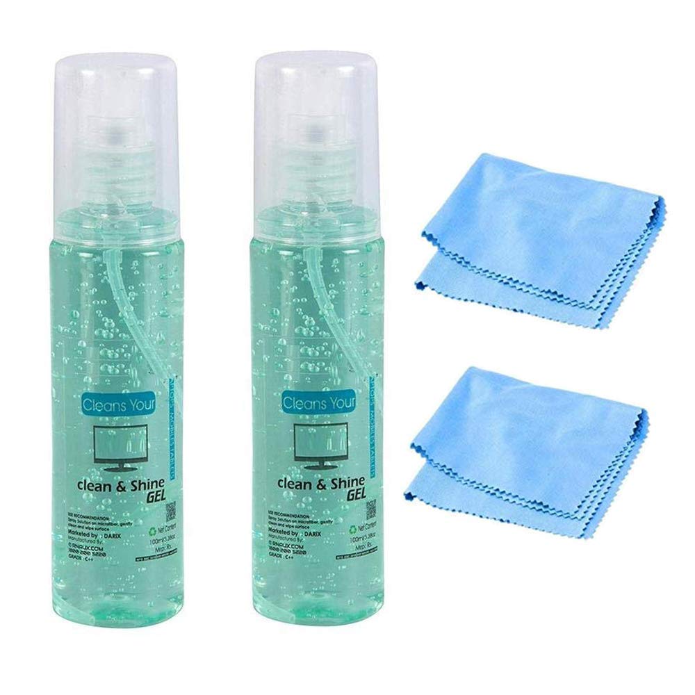 Dargar's Clean & Shine Gel Multi-Purpose, Cloth to Clean Mobile/Laptop Screen, Computer, Tab, LCD Display, Camera (Pack of 2)