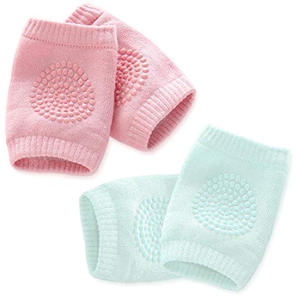 Dargar's Baby Knee Pad for Crawlin | Anti-Slip Pad Stretchable Elastic Cotton Soft Comfortable Knee Cap | Elbow Safety Protector | Multi-Colored | 1 Pair |