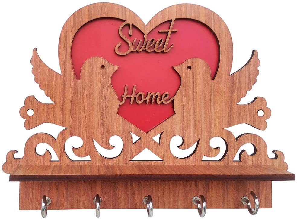 Love Bird Sweet Home Key Holder No of Hooks 5