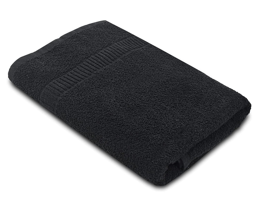 Dargar's Cotton Bath Towel Black Colour (Size 30*60Inch)