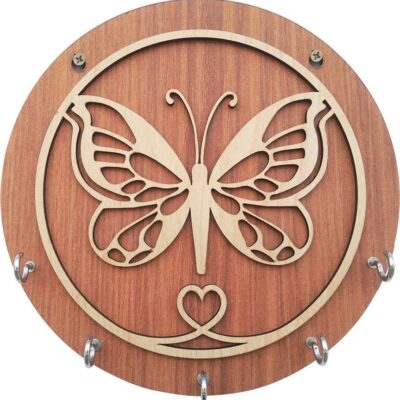 Butter Fly Key Holder/Key Chain Hanging Board/Wall Hanging Key Holder Design No of Hooks 5