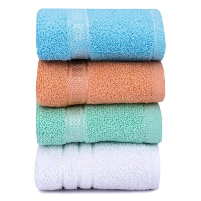 Dargar’s Cotton 370 GSM Bath, Beach, Face, Hair, Hand, Sport Towel Set  (Pack of 4)